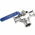 3/4 19mm 304 nerūdijančio plieno sanitarinis 3 krypčių L formos rutulinis vožtuvas 1,5 Tri Clamp jungties tipas Namų alaus gamybos dienora&scaron;čio produktui T Port