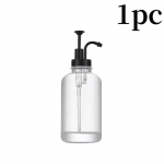 500 ml dozatorius stikliniai buteliai, pripildomas sirupas, skaidrus kavos dozavimo butelis su pompa, skirtas baro virtuvės vonios kambario reikmenims 500ML juoda