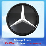 Automobilio priekinių grotelių emblema Žvaigždės ženklelis 3D veidrodinis OE stiliaus plok&scaron;čias pavir&scaron;ius Mercedes Benz W245 W204 X204 B180 B200 B250 C280 C300 C350