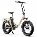 Elektrinis dviratis Onesport OT16 Max 20 500W variklis Sulankstomas E-dviratis 48V 18AH Su Bluetooth PROGRAMĖLE Shimano 7 pavarų Maksimali apkrova 120Kg smėlis