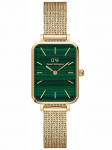 MOTERI&Scaron;KAS LAIKRODIS DANIEL WELLINGTON Quadro Pressed Evergold Emerald 20mm DW00100561 + DĖŽUTĖ (zw505m)