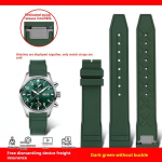 Auk&scaron;tos kokybės fluoro gumos dirželis IWC Pilot Mark 18 Spitfire Fighter Portugal laikrodžiui mink&scaron;ta FKM guma 20mm 21mm vyri&scaron;ka apyrankė 21mm width black