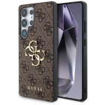 Dėklas Samsung Galaxy S25 Ultra Guess Big 4G Logotipas Rudas