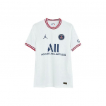 Jordan Paris Saint-Germain Žaidėjo versija 21-22 sezono Trečias i&scaron;vykos futbolo mar&scaron;kinėlis trumpomis rankovėmis Vyri&scaron;ki vir&scaron;utiniai drabužiai Baltas DH7467-101 S
