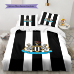 Newcastle United Ra&scaron;to Patalynės Komplektas Antklodės Užvalkalas Pagalvės Užvalkalas Namų Dekoras Dovana (1 * antklodės užvalkalas + 2 * pagalvės užvalkalai, be &scaron;erdies) 135x200cm