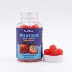 Docteat Melatonino miego palaikymo gumos &ndash; Dippin' Dots bra&scaron;kių saulėlydžio kremo skonio, natūralus miego pagalbos maisto papildas (60 guminukų) 1pack