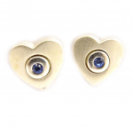 Les Tr&eacute;sors De Lily [D7525] - Boucles Argent 'En Plein Coeur' Bleu mėlyna
