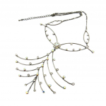 Les Tr&eacute;sors De Lily [D9991] - Collier Cr&eacute;ateur 'Ros&eacute;e' Blanc balta