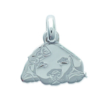 Les Tr&eacute;sors De Lily [J4160] - Pendentif argent 'Chien Assoupi' Argent&eacute; - 10x13 mm sidabras