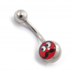 Les Tr&eacute;sors De Lily [J8941] - Body Piercing 'Moustache' rouge