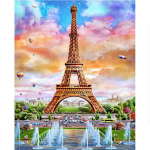 Visas 5D &bdquo;pasidaryk pats&ldquo; deimantinis paveikslas &bdquo;Paris Rail&ldquo; deimantinis siuvinėjimas Visi&scaron;kai klojamas kryželiu namų dekoras, rankų darbo dovana 20x30cm