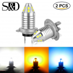 2 vnt. H7 LED lempa Super ry&scaron;kus automobilio rūko žibintas, vairavimo važiavimo LED H7 lemputės, skirtos automobiliams 12V 24V 6000K balta mėlyna geltona &scaron;viesiai mėlyna spalva