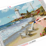 5D pilnas gręžimas deimantinis tapyba pajūrio kra&scaron;tovaizdžio menas Kalnų kri&scaron;tolas deimantinis siuvinėjimas Paplūdimio siuvinėjimas rankdarbiais Sienų dailė Full Round (20X30CM)