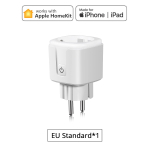 &bdquo;Homekit Smart Socket EU&ldquo; belaidis &bdquo;WiFi&ldquo; sieninis lizdas &bdquo;Siri Control&ldquo; elektros lizdų jungiklis veikia su &bdquo;Apple Homekit&ldquo; EU Standard