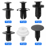 6 Dydis 60vnt automatinio tvirtinimo klipas Mi&scaron;rus Toyota Corolla Yaris Rav4 Avensis Auris Camry C-hr 86 Prius chr t25 juoda