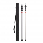 Teleskopinis palapinės atraminis strypas paplūdimio pastogė Markizės stulpas sustorėjęs aliuminio lydinio stogelio atraminis stulpas sidabras