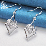 925 Sterling Silver AAA Circon Heart Drop Auskarai Papuo&scaron;alai