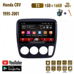 9 colių &bdquo;Android&ldquo; automobilio stereofoninis radijas, skirtas &bdquo;Honda CRV 1995&ndash;2001&ldquo; automobilio multimedijos grotuvui, DVD garsiakalbiams, galvos įrenginiui, garso įrangai, WIFI, 1+16 GB