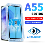 &bdquo;Samsung Galaxy A14 A24 A34 A54 A15 A25 A35 A55 A16 A26 A36 A56 Easy Install Kit Full Anti Blue Ray grūdinto stiklo ekrano apsauga A14/A14 5G