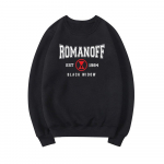 1984 m. Romanoff megztinis Natasha Romanoff Superhero Hoodies Moteri&scaron;ki megztiniai ilgomis rankovėmis megztiniai Gatvės aprangos vir&scaron;ūnės 2XL juoda
