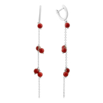 Sidabriniai auskarai su koralu (2147121)