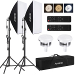&bdquo;Andoer Studio Photography Light&ldquo; rinkinys &bdquo;Softbox&ldquo; ap&scaron;vietimo rinkinys su 85 W 2800K-5700K dviejų spalvų temperatūra