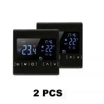 5 i&scaron;maniųjų termostatų rinkinys, programuojamas LCD jutiklinio ekrano termostatas, skirtas elektrinei grindų &scaron;ildymo sistemai WiFi Tuya kambario temperatūros valdiklis 2pcs