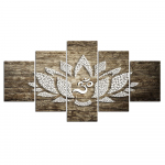 Islamo sienų menas 5 plok&scaron;tės nuotraukos Lotus Religion Canvas Tapyba Plakatai ir spaudiniai gyvenamojo kambario namų dekoravimui F2657 Be rėmelio 20x35cm*2 20x45cm*2 20x55cm*1