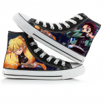 Demon Slayer Print Drobės Batai Mados Anime Studentų Vyrų Moterų Unisex Laisvalaikio batų Mėgėjams Poroms Batai 44