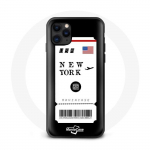 Coque iphone 12 pro billet d'avion new york