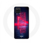 Coque pour Samsung Galaxy A12 Stranger Things Logo Transparent Saison 4 Bande annonce 2022