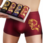 4 vnt./komplektas Vyri&scaron;ki, kvėpuojantys U, i&scaron;gaubto dizaino drakono ra&scaron;to boksai su viduriu juosmeniu XXXXL