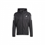 Adidas Own The Run Vėjo striukė su gobtuvu Vyri&scaron;ka striukė Juoda HZ4523 XS