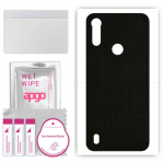 apgo Protective Skin Sticker for the back compatible with Motorola Moto E6s (2020), Wrap Film, Foil, Vinyl - Pattern Matrix