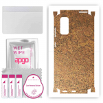 apgo Protective Skin Sticker for the back+sides compatible with Samsung Galaxy S20 5G UW, Full Wrap Film, Foil, Vinyl - Pattern Rusty Copper