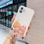 Japan Chainsaw Man telefono dėklas, skirtas iPhone 14 11 12 13 Pro Max X XR XSMax 6 6S 7 8 Plus SE 2022 Mink&scaron;tas kvadratinis spalvotas telefono dangtelis iPhone 14