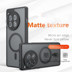 Smūgiams atsparus akrilinis dėklas, skirtas Oneplus Ace 3 Pro ACE3 1+12R 11R Nord3 dangtelis, skirtas Magsafe belaidžiam įkrovimui Magnetinis objektyvo apsauginis dangtelis oneplus ACE 3 PRO juoda