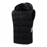 Liemenė Vyri&scaron;ka Rudens ir Žiemos Medvilninė Vyri&scaron;ka Korėjieti&scaron;ko Stiliaus Slim Vyri&scaron;ka Pūkinė Medvilninė Liemenė Vyri&scaron;kas Gobtuvėtas Vir&scaron;us 3XL black
