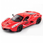1/24 mastelio Laferrari lydinio sportinio automobilio modelis Diecasts & Žaislinės metalinės transporto priemonės Automobilio modelio simuliacijos kolekcija Vaikų dovana raudona