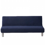 1 vnt. sofos-lovos užvalkalas be porankių, tamprus, sulankstomas, futono užvalkalas, atsparus dulkėms, elastingas, nuimamas, &bdquo;Fundas&ldquo; sofa L (190-210cm) tamsiai mėlyna spalva
