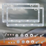 31*16 cm Bling Crystal valstybinio numerio ženklo rėmas Moteri&scaron;kas Kalnų kri&scaron;tolas