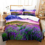 Violetinis patalynės komplektas Poliesterio antklodės užvalkalas 3D antklodės užvalkalas Levandų drugelis Dvigulis Pilnas Karali&scaron;kas Karalienės Viengulis 140x210cm 2pcs
