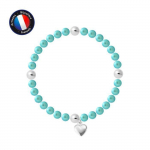 Bracelet - PERLINEA - My Heart - V&eacute;ritable Perle d'Eau Douce 5-6 mm - Argent 925 - &Eacute;lastiqu&eacute;