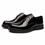 Madingi Kokybi&scaron;ki Prabangūs Vyri&scaron;ki Socialiniai Batai Oksfordo Kokybės Lakuota Oda Balta Vestuvinė Blizgi Juoda Oda Mink&scaron;ti Vyri&scaron;ki Formalūs Batai 38 juoda