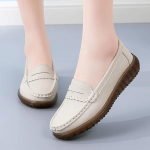 Madingi kasdieniai batai moterims, loaferiai, pralaidūs orui, i&scaron;kirpti balerinos tipo, moteri&scaron;ki plok&scaron;čiapadžiai, sportbačiai, moteri&scaron;ki įsispiriami mokasinai, Zapatos De Mujer 35 smėlis