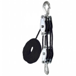 Block and Tackle skriemulių sistema 50 pėdų 3 lyno skriemulio keltuvas su 6:1 Kėlimo galia Daugiafunkcinė sunkiasvorių skriemulių sistema 2200 Lbs Triple Wheel