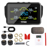 T14-1 su 4 i&scaron;oriniais temperatūros jutikliais įspėjimas apie degalų taupymą padangų slėgio stebėjimo sistema, i&scaron;manusis saulės energijos TPMS automobilio padangų slėgio monitorius External