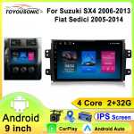 Android 13 automobilio radijas Suzuki SX4 2006-2013 Fiat Sedici 2005-2014 multimedia vaizdo grotuvui Navigacija 2din Carplay Stereo Audio 4 core 1GB+32GB carplay