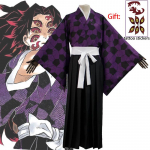 Anime Demon Slayer Kimetsu No Yaiba Kokushibo Cosplay kostiumo spausdinimas Kimono uniformos mar&scaron;kinėliai Helovino karnavalo vakarėlio kostiumas XXL