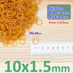 Skersmuo 10mm-60mm Plotis 1.5mm Geltonos Didelio Elastingumo Gumos Juostelės Reikmenys Tampomi Latekso Žiedai Namams Biurui Kanceliarinės Prekės 100Pcs